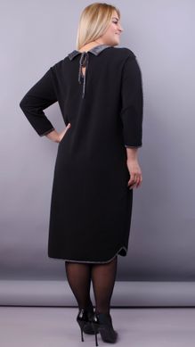 Орнелла. Стильное платье для больших размеров. Черный. 485138286 фото