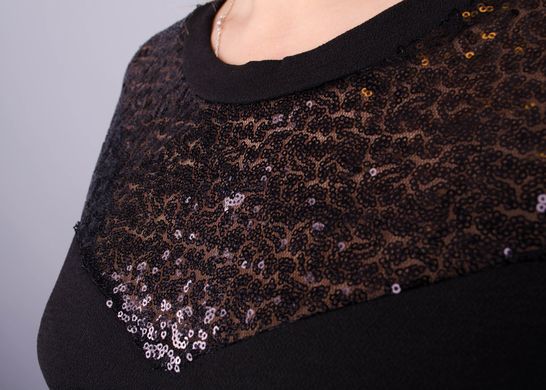 Plus size knitting blouse. Black+black.485138033 485138033 photo