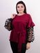 Women's blouse with ruffles of Plus sizes. Bordeaux.485138724 485138724 photo 2