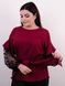 חולצת נשים עם קפלים בגדלי פלוס. Bordeaux.485138724 485138724 צילום 1