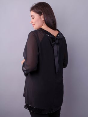 Exquisite chiffon blouse plus size. Black.485138157 485138157 photo