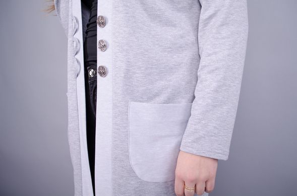 Stylish female cardigan of Plus sizes. Grey.485130844 485130844 photo