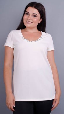 Дона. Жакет+блуза для жінок великих розмірів. Молоко. 485134630 фото