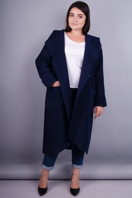 Сарена. Женское пальто-кардиган больших размеров. Синий. 495278313 фото