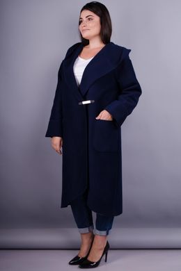Сарена. Женское пальто-кардиган больших размеров. Синий. 495278313 фото