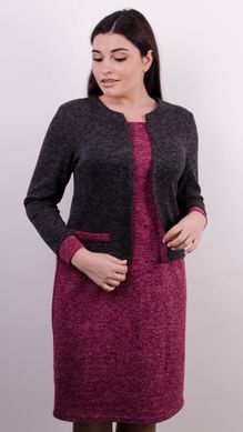 Plus size knitted dress. Bordeaux.485138665 485138665 photo