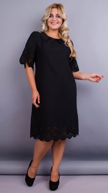 Ажур. Святкова сукня великих розмірів. Чорний. 485137036 фото
