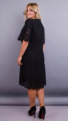 Ажур. Святкова сукня великих розмірів. Чорний. 485137036 фото