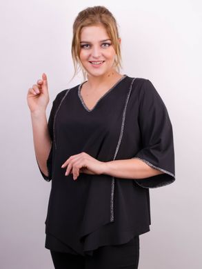 Spring blouse of Plus sizes. Black.485138834 485138834 photo