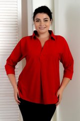 Айріс Маріс. Жіноча блуза великих розмірів. Червоний, 58
