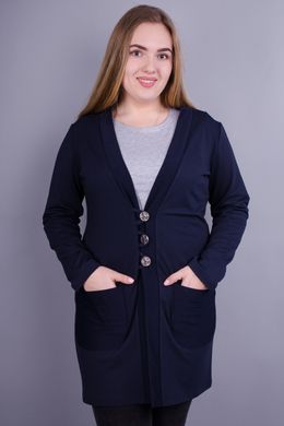 Stylish female cardigan of Plus sizes. Blue.485130854 485130854 photo
