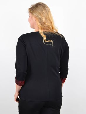 An elegant sweatshirt on the smell with a tangle of Plus Size. Red.485142587 485142587 photo