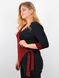An elegant sweatshirt on the smell with a tangle of Plus Size. Red.485142587 485142587 photo 2