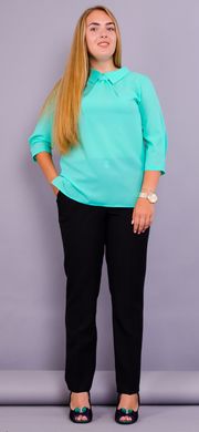 Tender female blouse of Plus sizes. Mint.485130766 485130766 photo