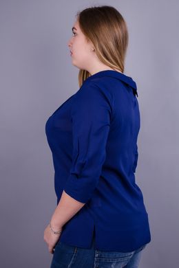 Кортни. Повседневная женская блузка больших размеров. Синий. 485130870 фото