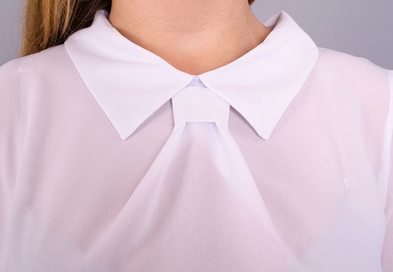 An elegant female blouse of Plus sizes. White.485130786 485130786 photo