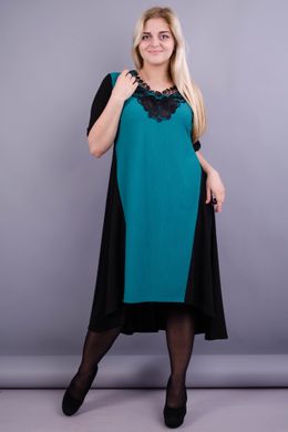 Лазурь. Элегантное женское платье больших размеров. Бирюза. 485131281 фото