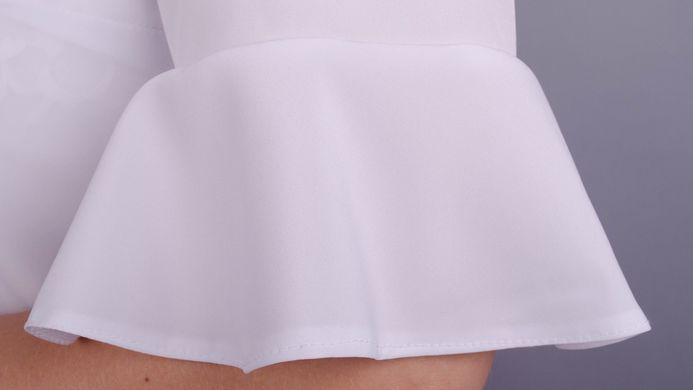 Камелія. Комбінована блуза великих розмірів. Білий. 485135862 фото