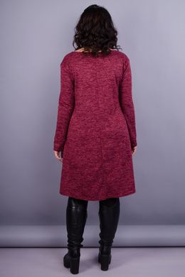 Casual women's dress of Plus sizes. Bordeaux.485131098 485131098 photo