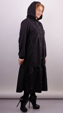 Fashionable raincoat for curvy women. Black.485139040 485139040 photo