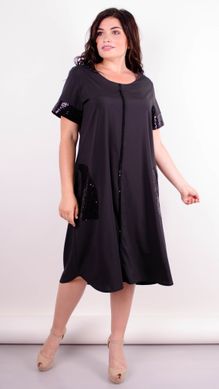 Стефания. Нарядное платье больших размеров. Черный+черный. 485139724 фото