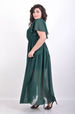 Журавлина. Повседневное летнее шифоновое платье. Зеленый 4952782975052 фото