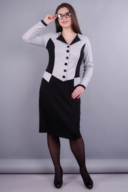 Women's dress in Plus size business style. Grey-black.485131244 485131244 photo