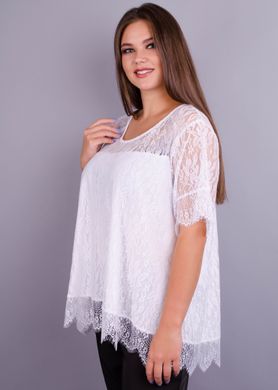Guipure blouse Plus sizes. White.485137756 485137756 photo
