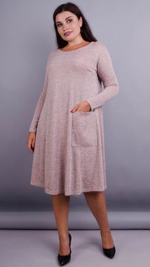 Альбіна. Жіноча сукня на кожен день великих розмірів. Пудра. 485136314 фото