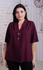 A gentle women's blouse Plus size. Burgundy.405109321mari50, M