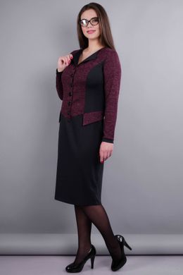 Women's dress in Plus size business style. Bordeaux/black.485138304 485138304 photo