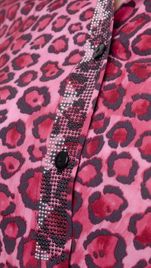 Палма. Красивое платье-рубашка больших размеров. Леопард розовый. 485139171 фото