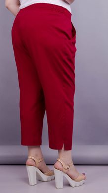 Shortened summer trousers plus size. Bordeaux.485132076 485132076 photo