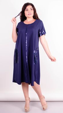 Стефания. Нарядное платье больших размеров. Синий+синий. 485139712 фото