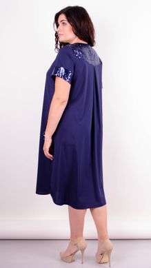 שמלה אלגנטית בגדלי פלוס. כחול+כחול .485139712 485139712 צילום