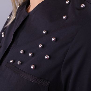 An elegant dress-shirt of Plus sizes. Black+silver.485138277 485138277 photo