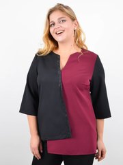 Asymmetric Plus size asymmetric blouse. Bordeaux.485142479 485142479 photo