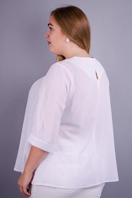 Рената. Гарна блуза великих розмрів Білий. 485131078 фото