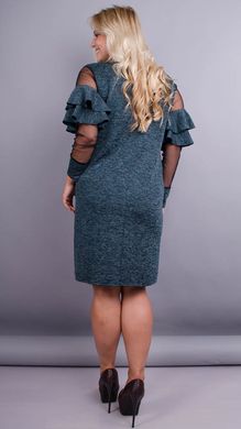 Юнона ангора. Стильна сукня для жінок з пишними формами. Смарагд. 485133636 фото