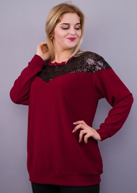 Plus size knitting blouse. Bordeaux+black.485138020 485138020 photo